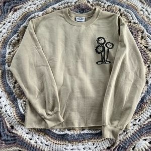 Vintage Supply Partial Crop Graphic Sweatshirt Size Small